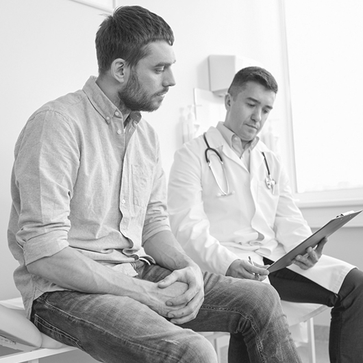 male doctor and male patient